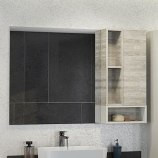 Comforty Зеркало-шкаф "Прага-120" дуб белый